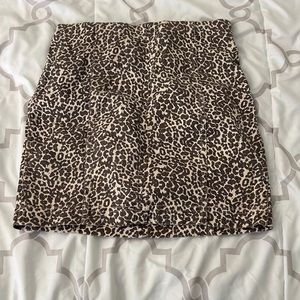 Free people leopard print mini skirt size 6 worn once tags removed